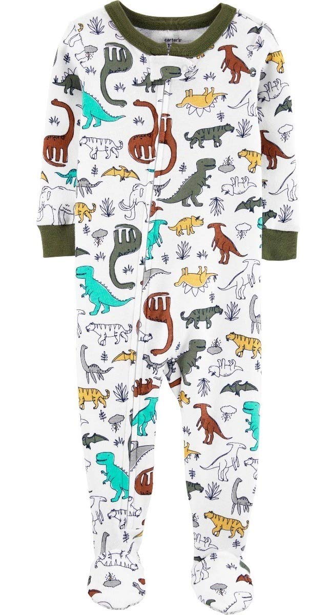 Carter's Baby 1-Piece Dinosaurs Snug Fit Cotton Footie PJs (12 Months)