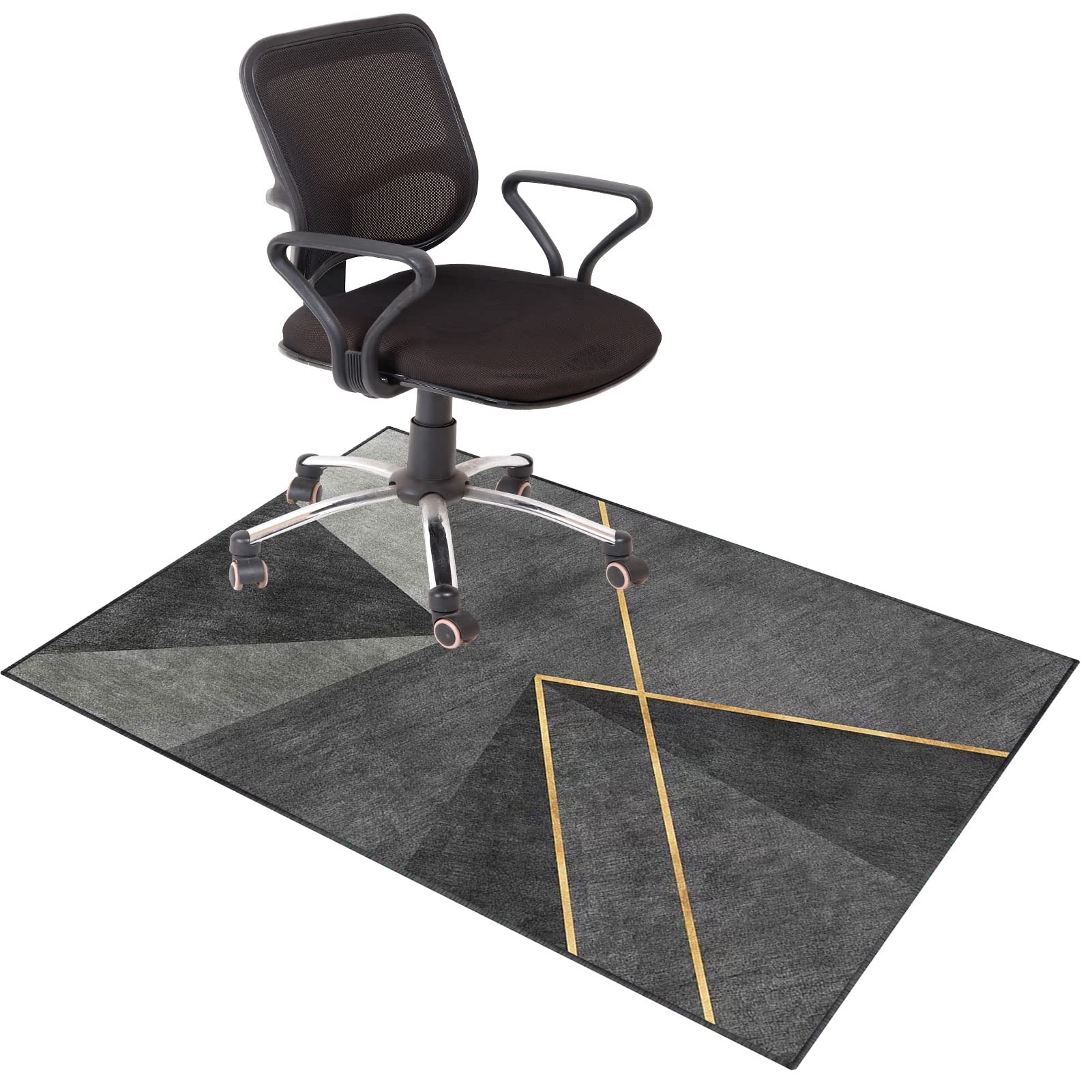 EYZO Office Gaming Computer Chair Mat Chair Rug For Hardwood Floor, Desk Chair Mats For Rolling Chairs, Non-slip Computer Chair Mat For Wood Floors, Floor Protectors For Home & Office 90 × 120 cm — image 1