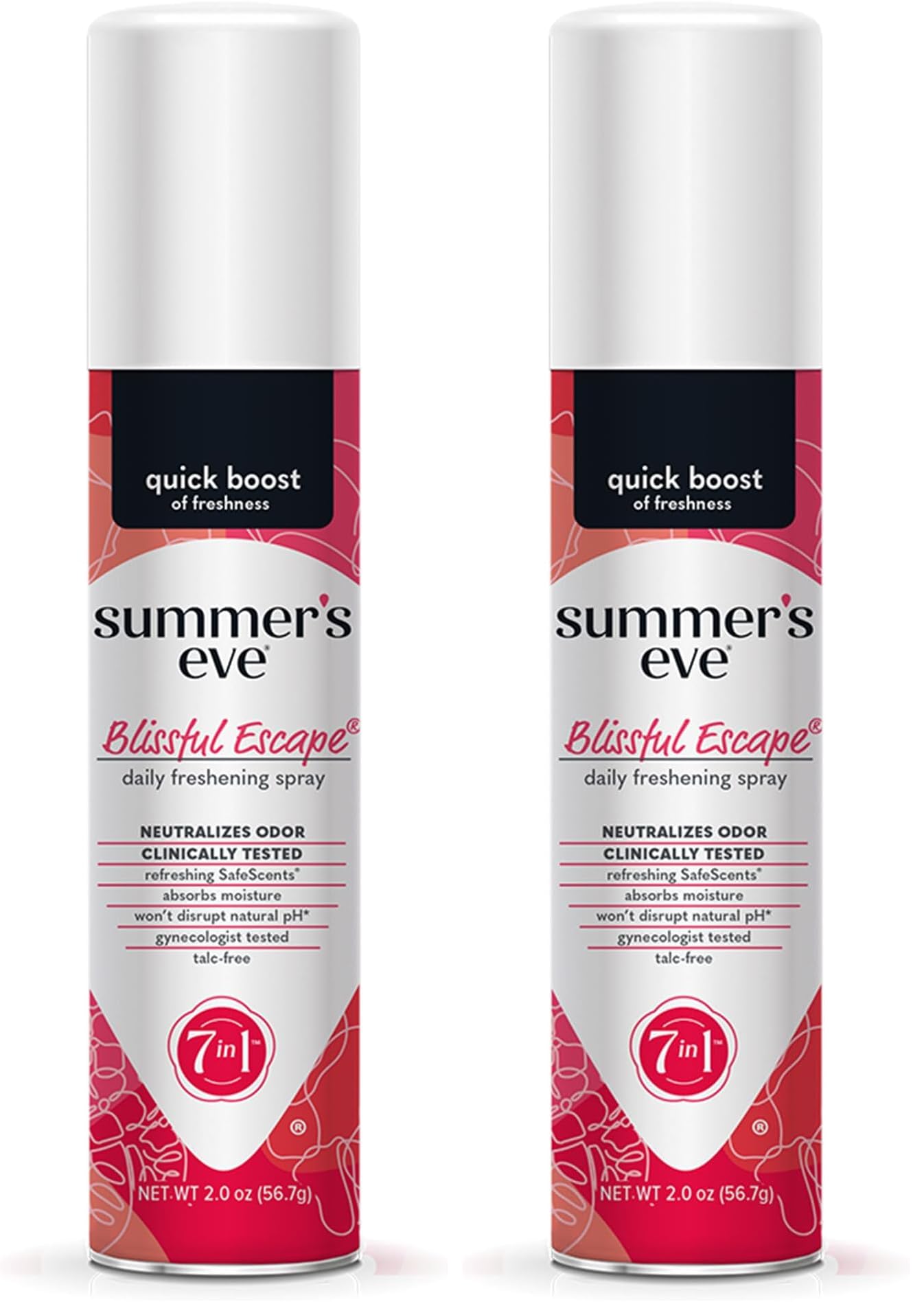 Summer's Eve Blissful Escape Daily Refreshing Feminine Spray, 2 oz (Pack of 2)