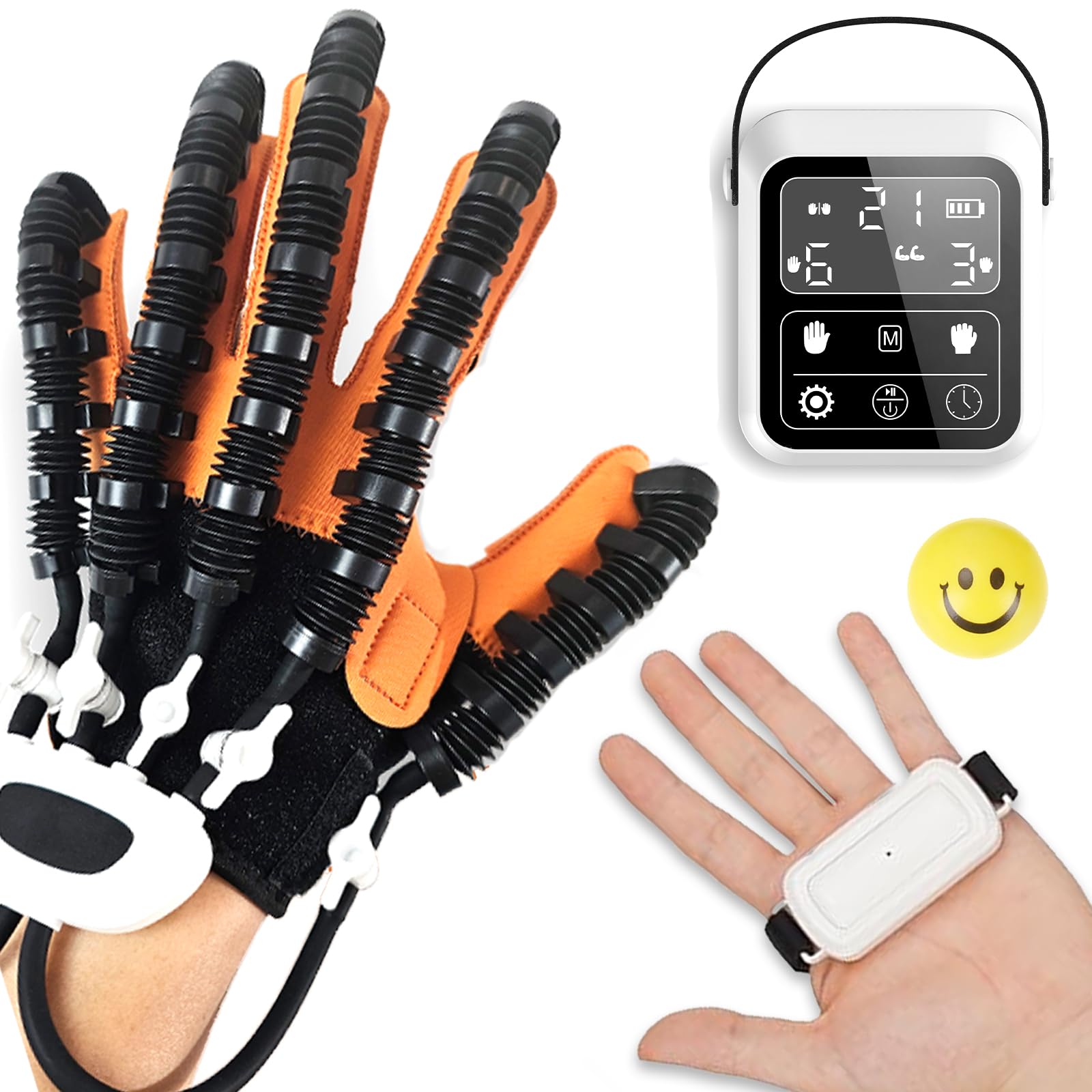 Rehabilitation Robot Glove for Stroke Recovery - Robotic Hand Therapy Glove for Left or Right Fingers Strength Training Device for Hemiplegia for Mobility & Rehab Training (Left Hand - XL)