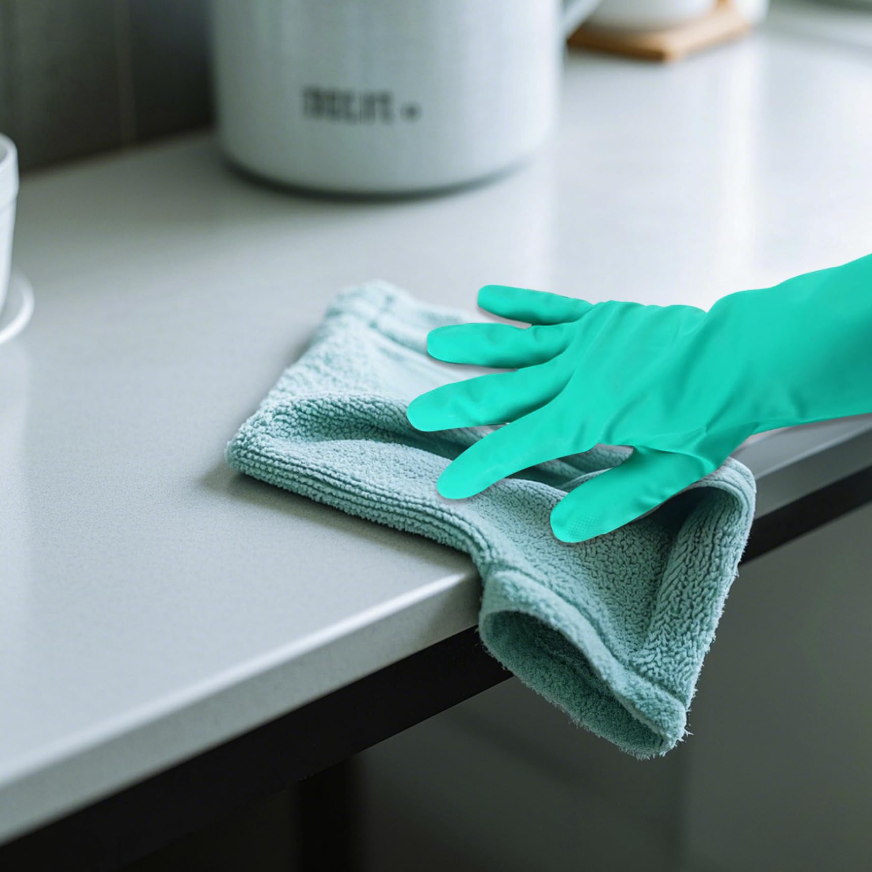 Guantes de Limpieza de Guantes de 12 Piezas Nitrilo Guantes de Limpieza de Goma Guantes de Limpieza de Limpieza Fuertes Guantes de Cocina Lavables Guantes de Limpieza Reutilizables.