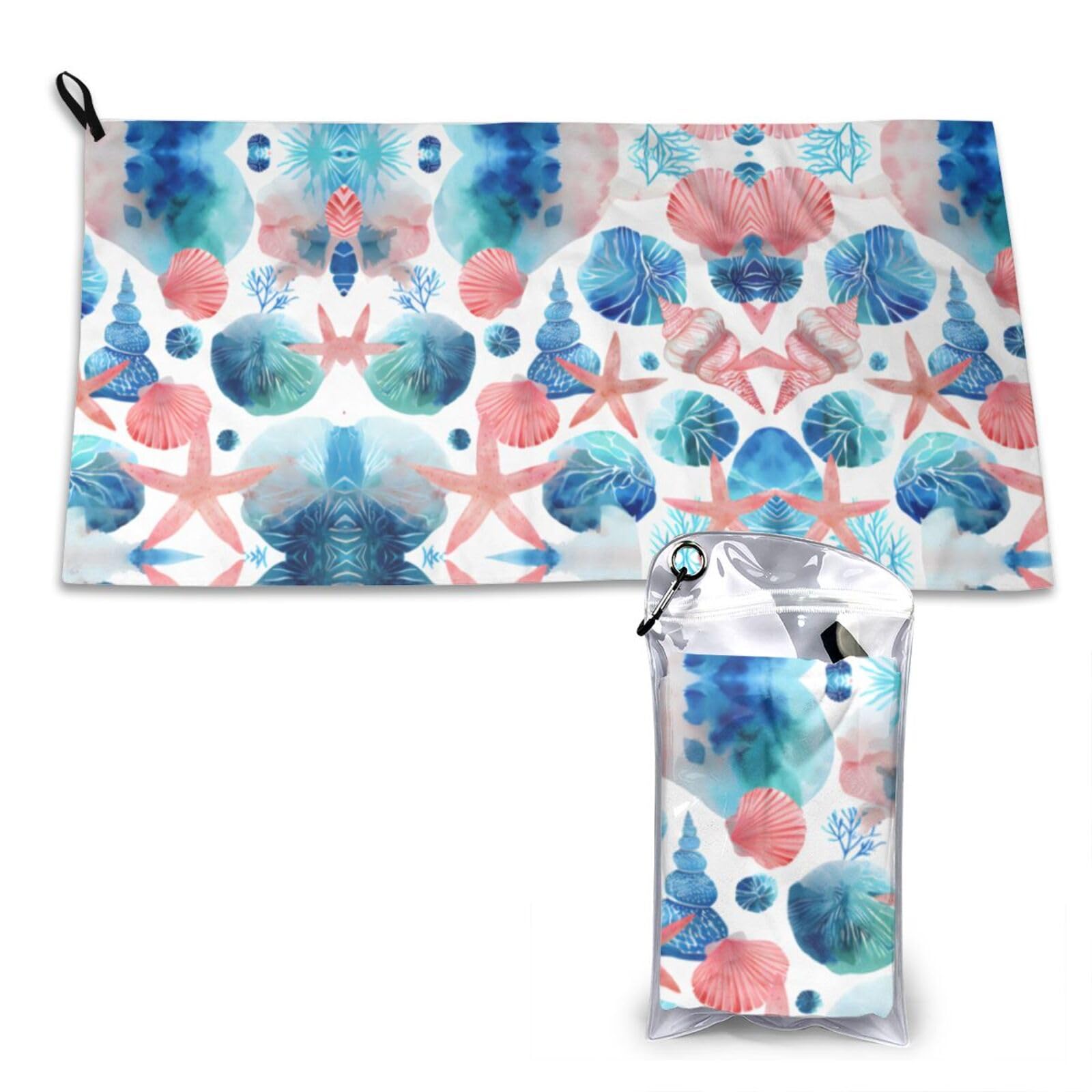Wxwjshmgc White Conch And Starfish Print Cooling Towel, Gym Towel,Cooling Towels For Neck, Soft Breathable Travel Cool Towel,Sports Towels For Gym,Camping