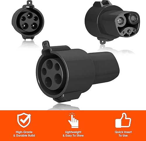 Miniatura 9 de Adaptador de carga J1772 a Tesla de 80 amperios/250 V CA, solo para propietarios de Tesla, compatible con cargador SAE J1772 (negro)