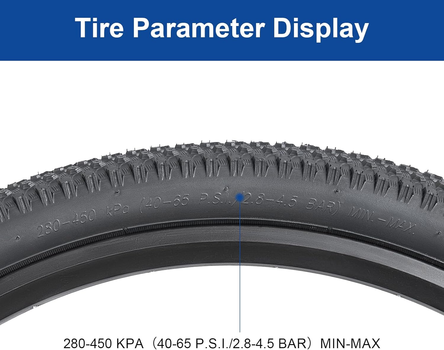 24x1.95 (53-507) Bike Tire 24 inch Bicycle tire Suitable for 24 x 1.95 24x2.0 Gravel/Off Road/Mountain Folding Replacement Bike Tire (Single)