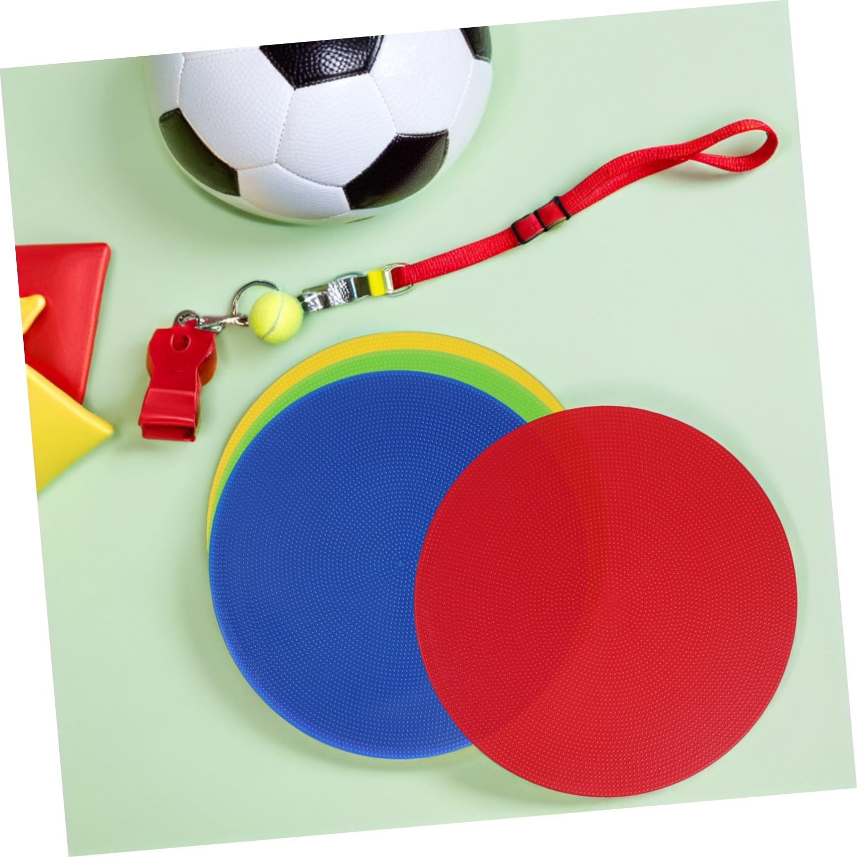 8 Stück-Pack Sportmarkierungspunkte 23cm aus PVC für Fußballtraining