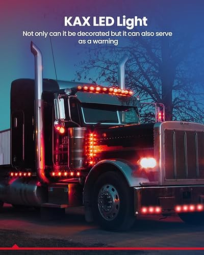 Miniatura 7 de KAX Kit de 2 luces LED cuadradas para remolque con halo Glow sumergible cuadrado LED marcador lateral para remolque de 12 V, barco, cámper,