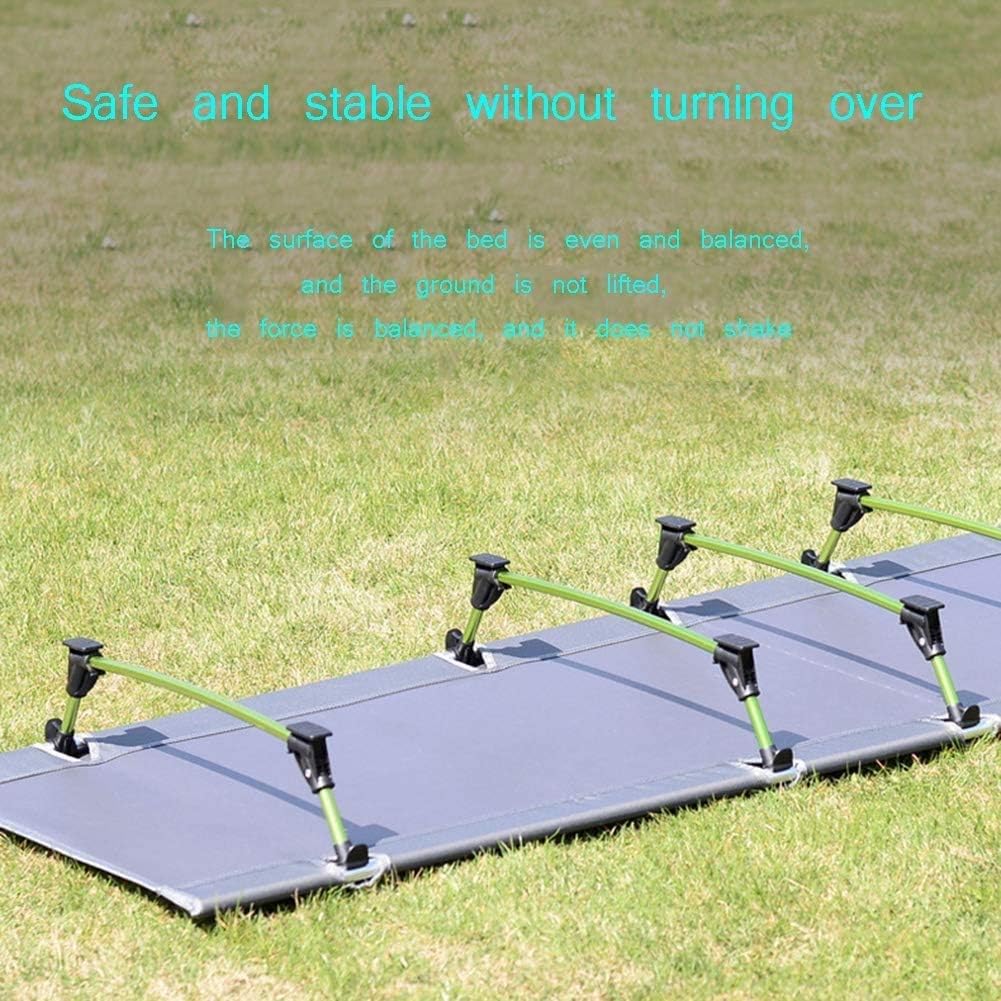 Ultralight Compact Folding Camping Tent Cot Bed 180kg Load-Bearing 7075 Aviation Aluminum Material Wear-Resistant Oxford Cloth (200 * 70 * 17cm)