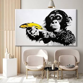 TOMOYA原画100×100cm スプレーアート/チンパンジー抽象肖像画一点物 TOMOYA原画100×100cm スプレーアート/チンパンジー抽象肖像画