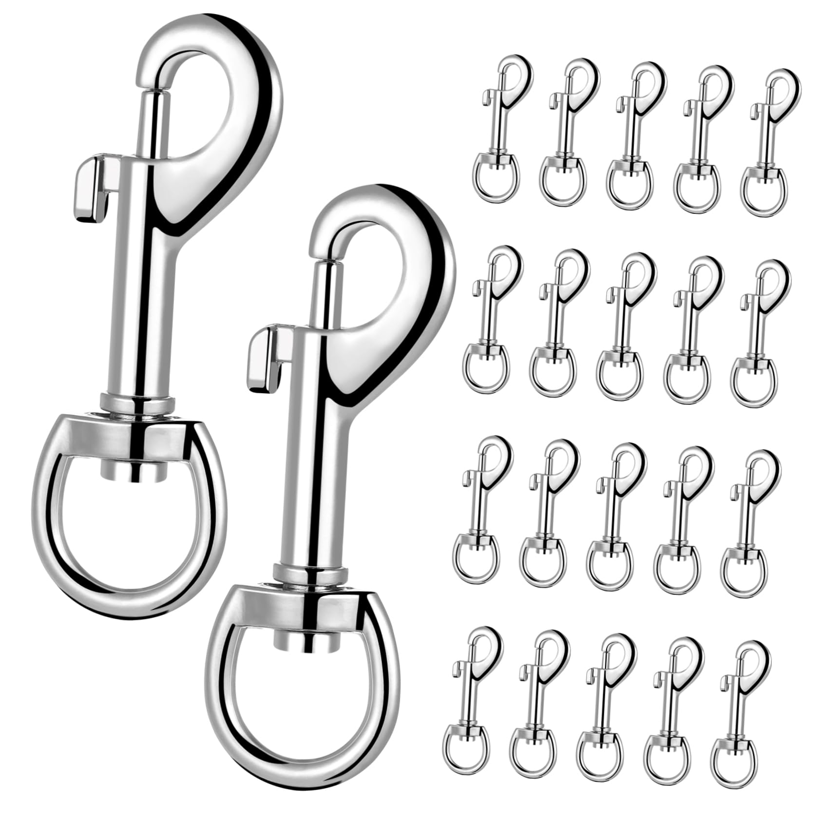 HOMOCONO Zinc Alloy Lock Snap Hooks Dog Leash Clips Keychain Hook Clips DIY Clasps Set