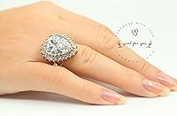 Vista 2 de Handmade White Cubic Zirconia Ring 925 Sterling Silver – Ottoman Hürrem Statement Jewelry, Engagement or Bridal Ring, Gift for Women