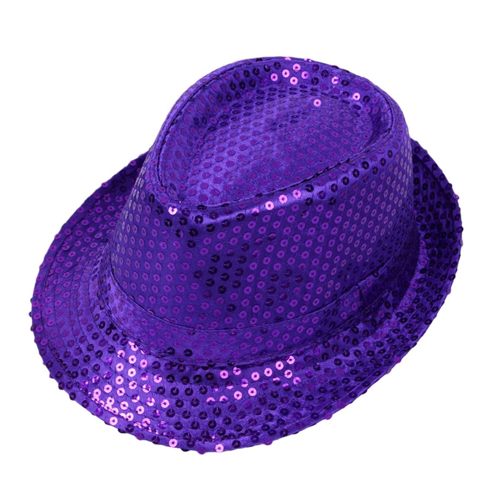 2026 Sparkly Sequin Top Hat for Kids Performance Dance Party Stage Show Costume (PP1, One Size)