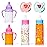 fash n kolor My Sweet Baby Disappearing Doll Feeding Set, Baby Care 6 Piece Doll Feeding Set - for Toy Stroller | 2 Milk & Juice Bottles with 2 Toy Pacifier for Baby Dolls (Blue)