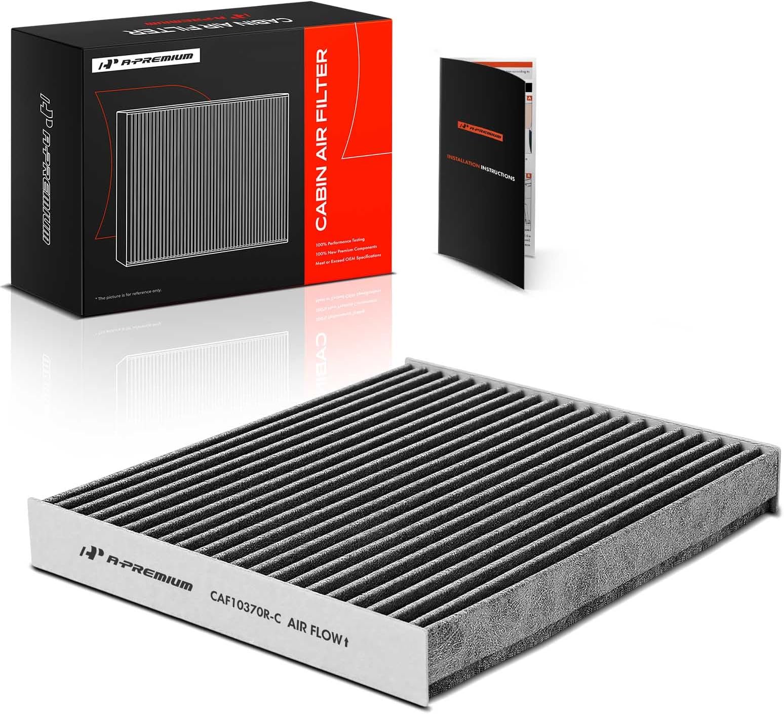 Cabin Air Filter with Activated Carbon Compatible with Ford Mustang 2005-2014, Replace# 4R3Z19N619AA
