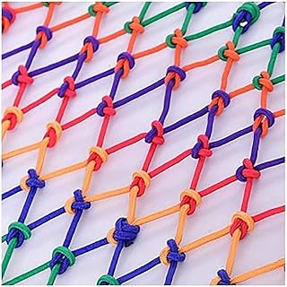 HAPPLiGNLY Rope Net Fencing Kids Protective Decoration Net, Stair Safety Net, Kids Climbing Netting Playground Protective Net, Color Decoration Rope Net, Waterproof Rope Mesh Rope Netting (S