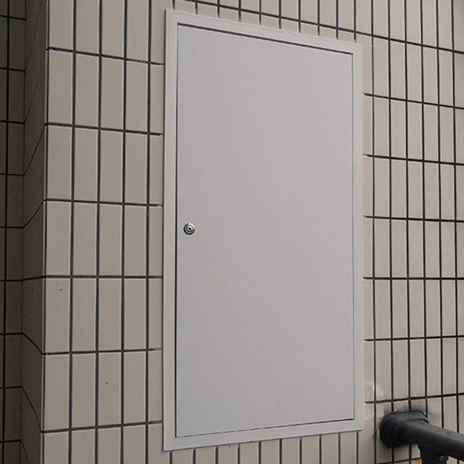 Panneau d'accès métallique 20x40 trappe d'inspection encastrée blanche porte acier serrure
