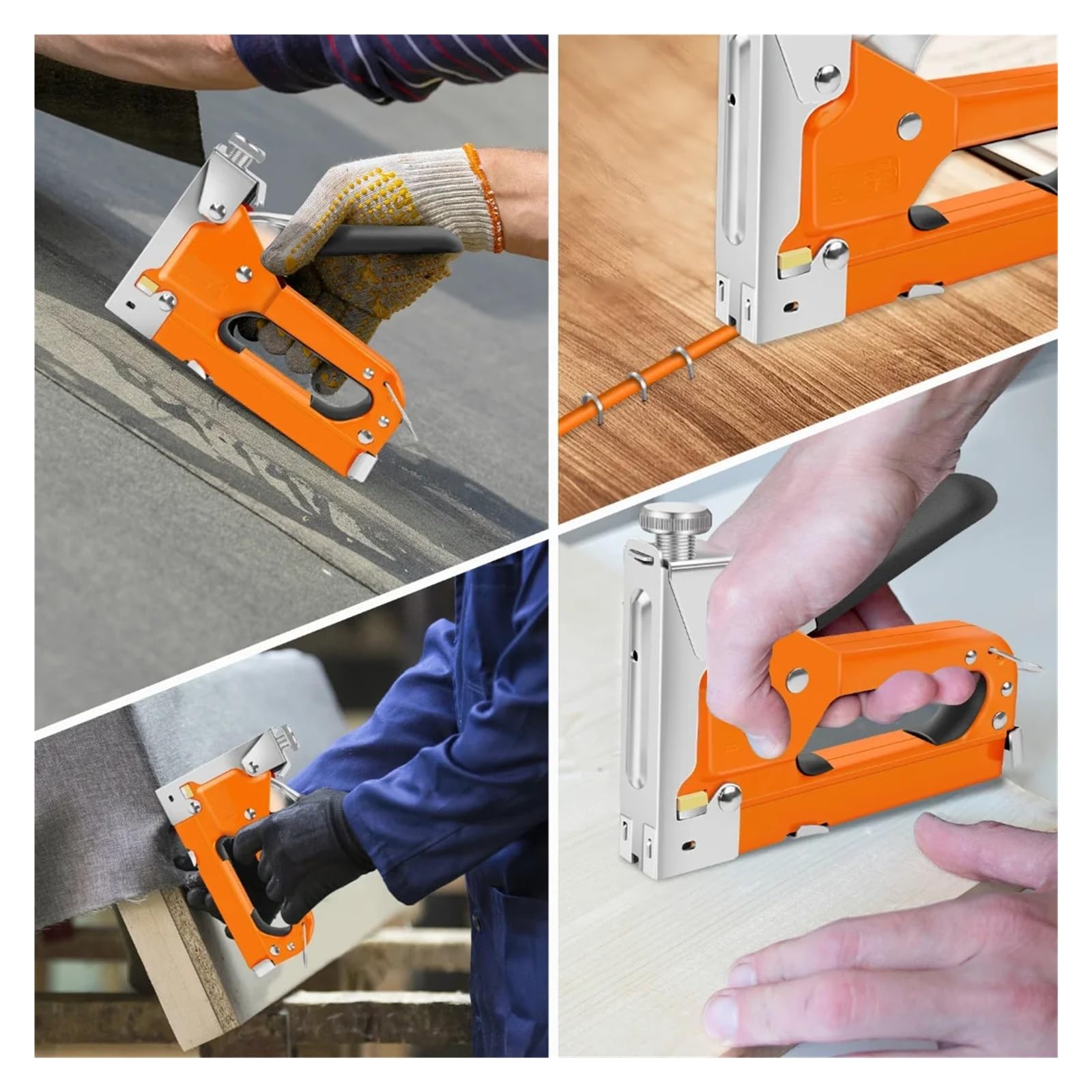 Graffettatrice Per Legno Graffatrice for carichi pesanti 3 in 1 Tappezzeria | Pistola for chiodi in acciaio for punti metallici for tappezzeria con 3000 punti metallici