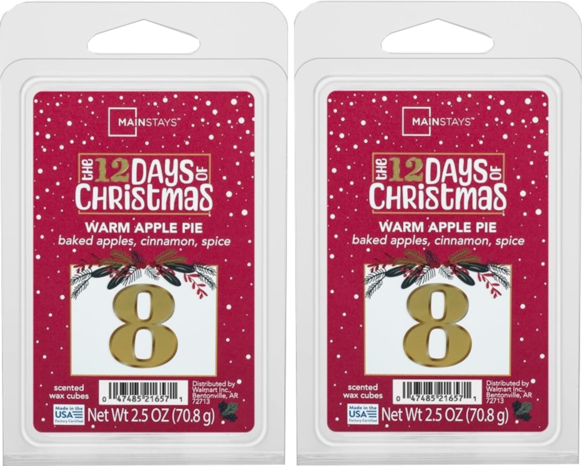 Cubos de cera perfumada aroma pastel de manzana caliente pack de 2 2