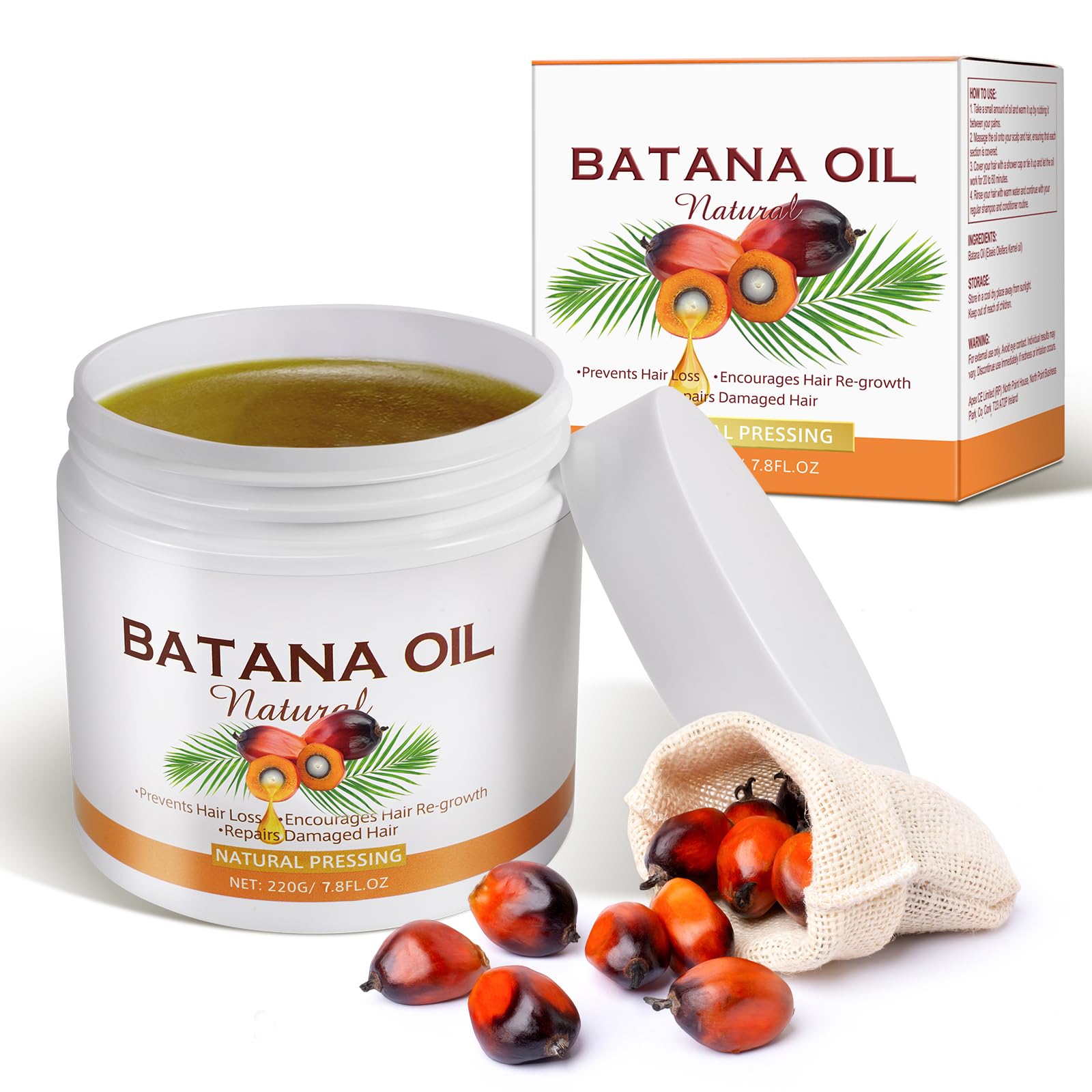 Batana Oil for Hair Growth 100% Raw Batana Oil Veganic Hair Growth Oil, Pure Batana Oil Organic, Raw Batana Oil - Image 2