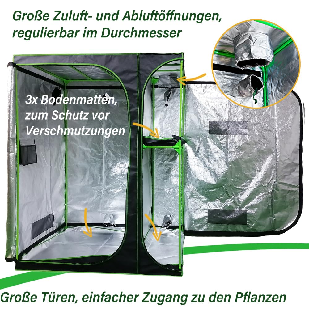 Kingpower Grow Zelt für Pflanzen 90x60x135cm Zuchtzelt Gewächshaus