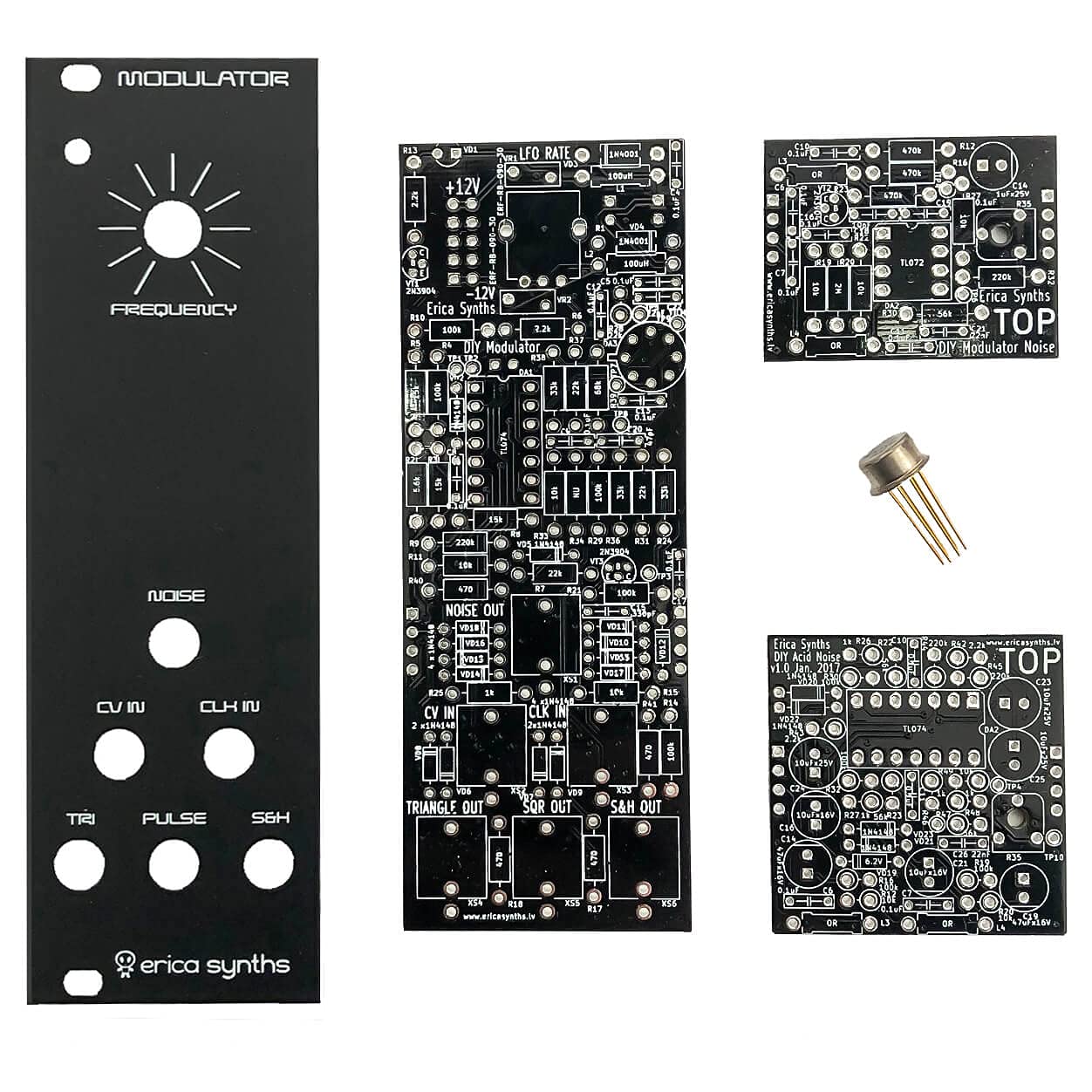 Erica Synths Modulator II PCBs, Panel and 1100CK2 IC - Eurorack LFO and Sample and Hold PCB Set
