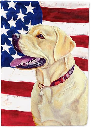 Miniatura 17 de Caroline's Treasures SS4017GF Bandera de Estados Unidos con Bulldog Inglés para jardín, bandera decorativa para patio exterior, patio, parterres,