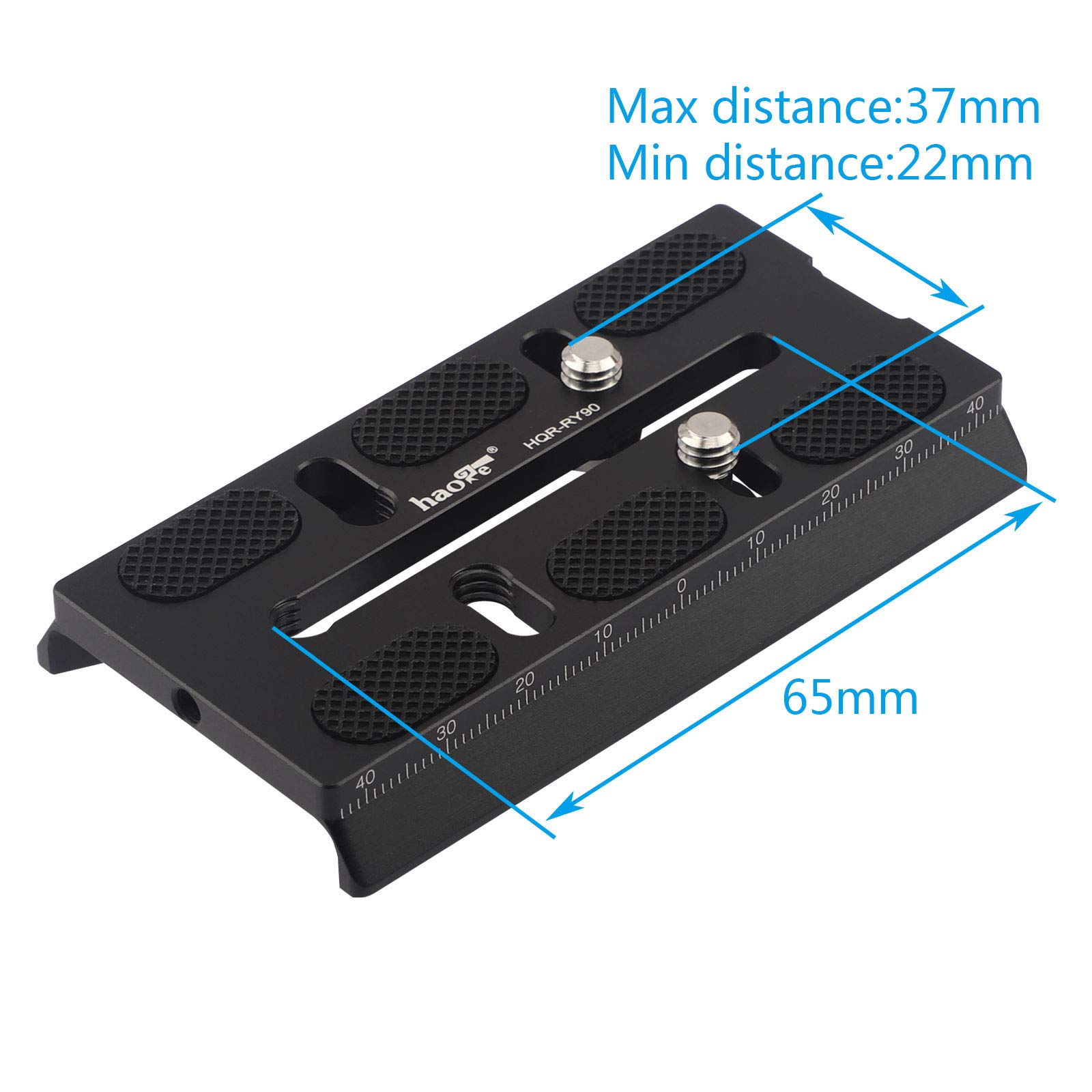 Haoge HQR-RY90 Piastra a sgancio rapido a doppio tipo per stabilizzatore cardanico DJI Ronin-S RoninS compatibile Manfrotto MVH500AH MVH502AH501HDV 504HD 577 Treppiede Fluid Video Head …
