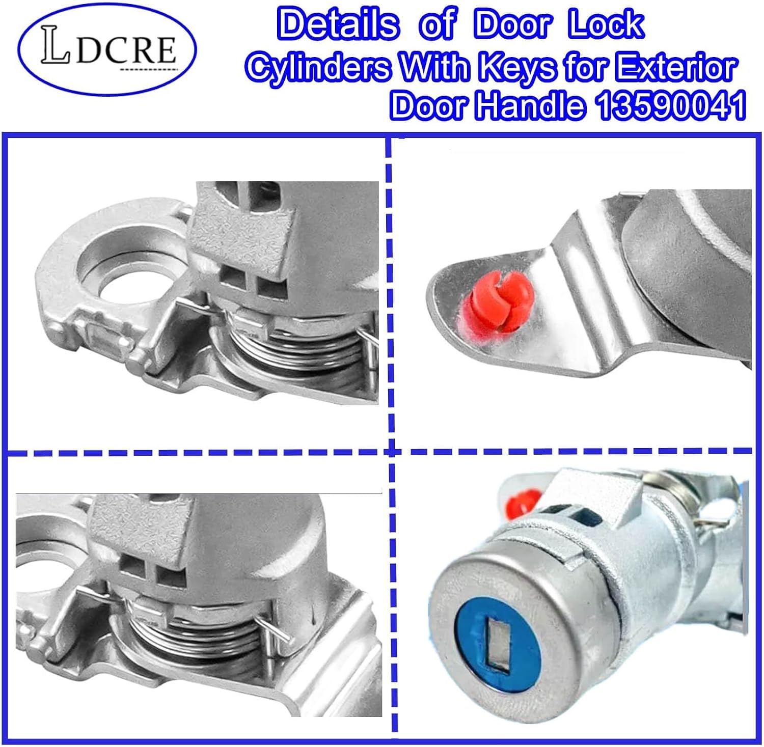Door Lock Cylinders With Keys for Exterior Door Handle 13590041,Door Lock Cylinder Compatible with 2014-2024 Chevy Chevrolet Silverado Suburban Tahoe Colorado, GMC Sierra Yukon, Cadillac Escalade