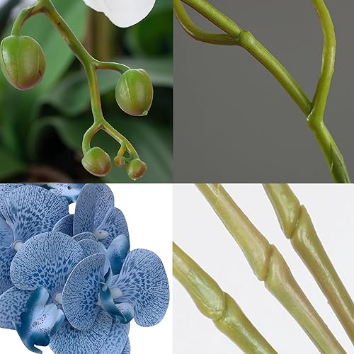 Miniatura 35 de FagusHome Phalaenopsis - Flores artificiales de 32 pulgadas, 6 piezas de orquídeas artificiales con tallo para decoración del hogar (rosa)