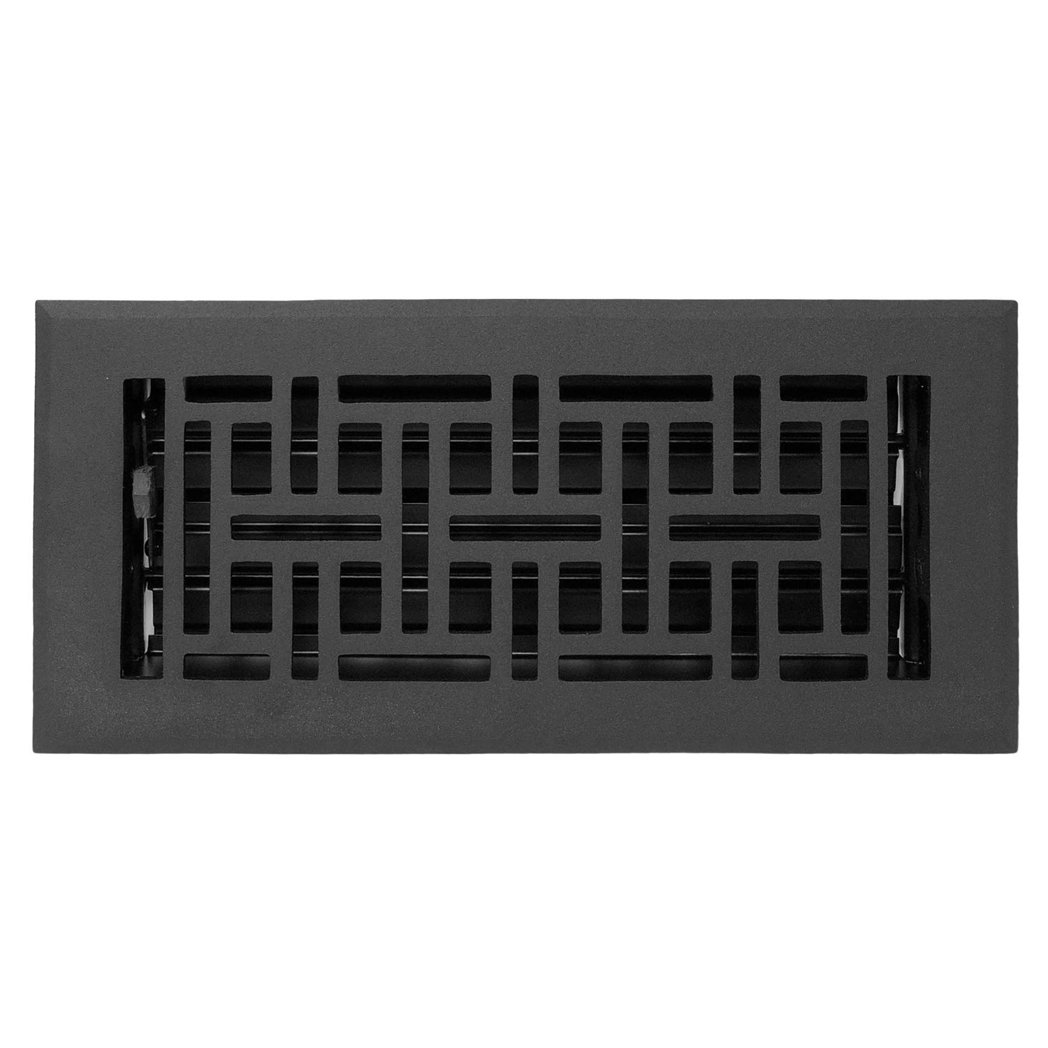 Madelyn Carter Contemporary Vent Cover, Solid Cast Aluminum Interior, Controls Air Flow, 4 x 12 inches (Overall Face: 5.25 x 13.5 inches), Matte Black