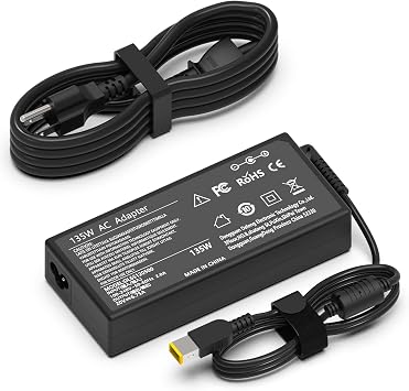 Hafiuege 135W Original Replacement Laptop Charger Compatible with Lenovo Thinkpad X1 P1 P15v T15p T16 2nd 3rd 4th Yoga 9i ADL135NLC3A Slim Tip 4X20E50558 Ideapad Gaming, Dock Power Supply Cord
