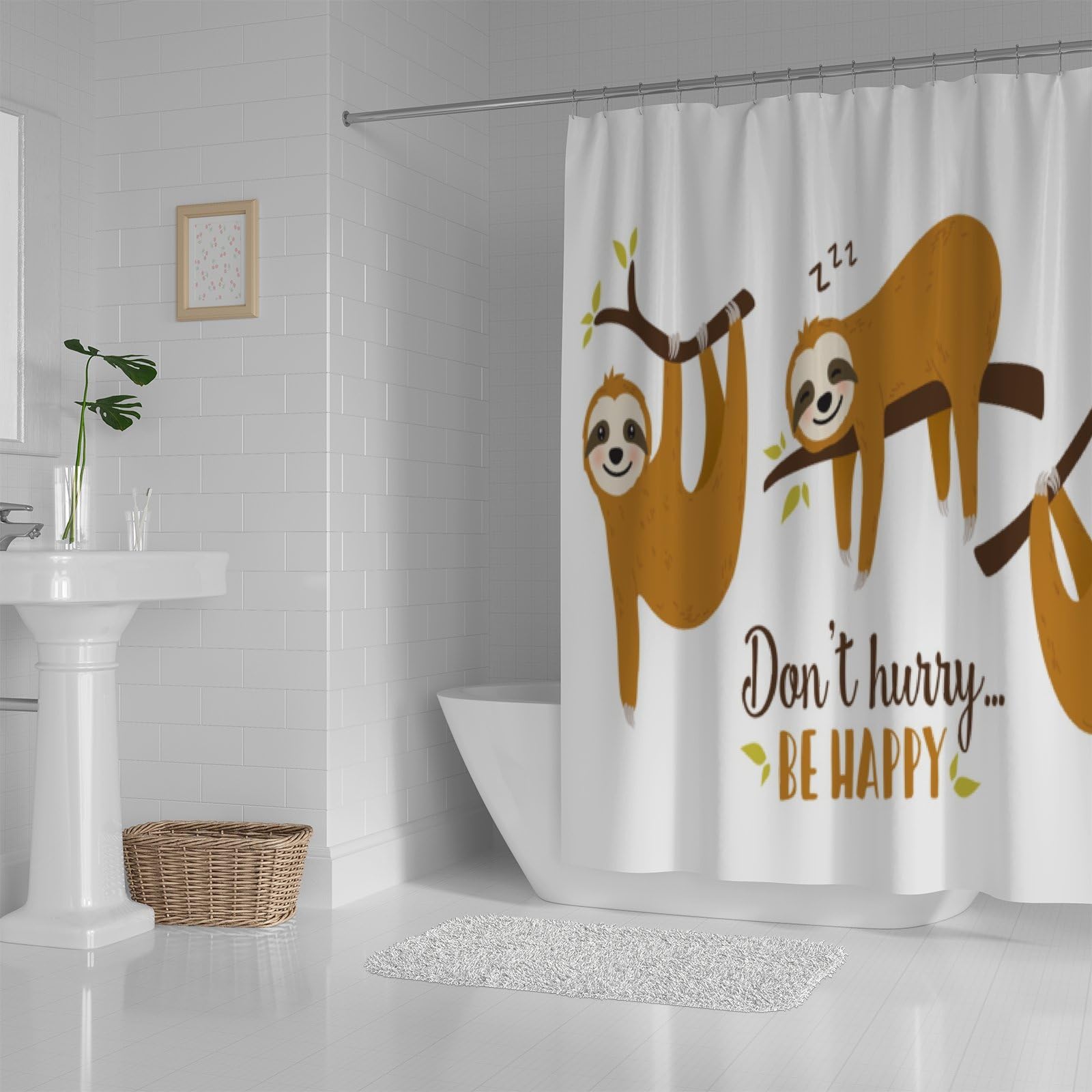 Cortina De Ducha Riyidecor Extra Larga De Poliéster De 180 X 200 Cm