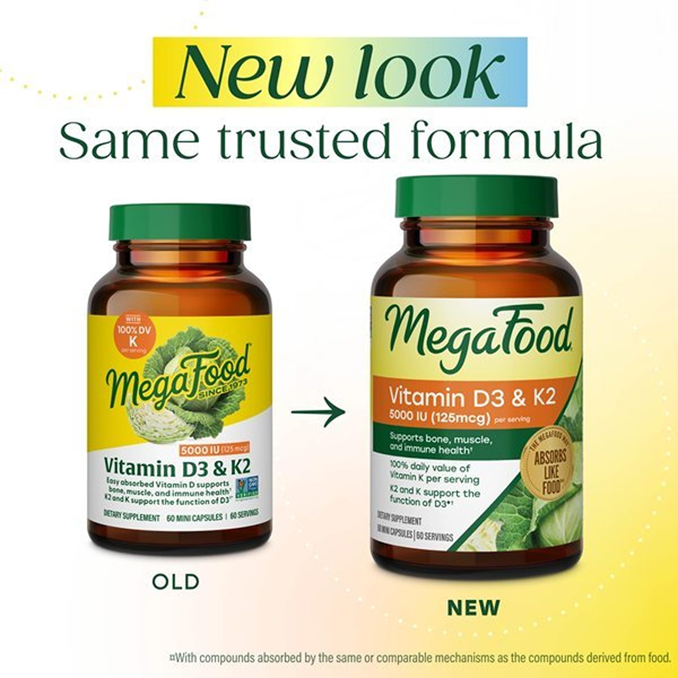 MegaFood Vitamin D3 & K2 5000 IU (125 mcg), 60 Mini Capsules — Amazon image 2
