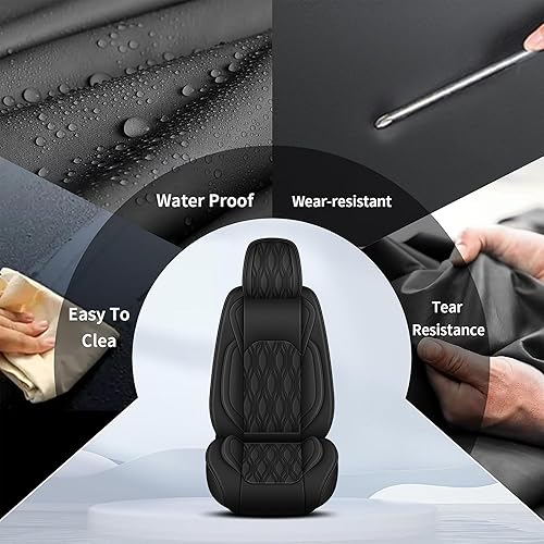 Miniatura 6 de Fundas de asiento de automóvil para Chevrolet Cobalt 2005-2010, juego completo, funda de asiento de piel sintética impermeable para vehículos