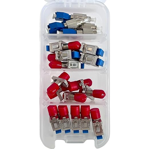 Fiber Optic Adapter Kit - 20 x 4 Fiber Adapter Kit - Transition Your Optical Cables from SC/FC or LC to FC/ST Optical Cables