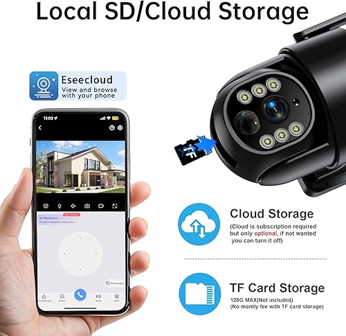 Miniatura 7 de Cámara solar inalámbrica para exteriores, cámaras solares 2K para exteriores para seguridad del hogar, cámara WiFi de 0.18 oz sin cables, vista de