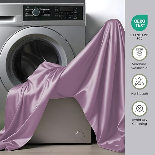 Miniatura 6 de Linenwalas Juego de sábanas de bambú 100% refrescantes, 5 piezas, tamaño King dividido para cama ajustable, sábanas suaves de 1800 hilos, bolsillo