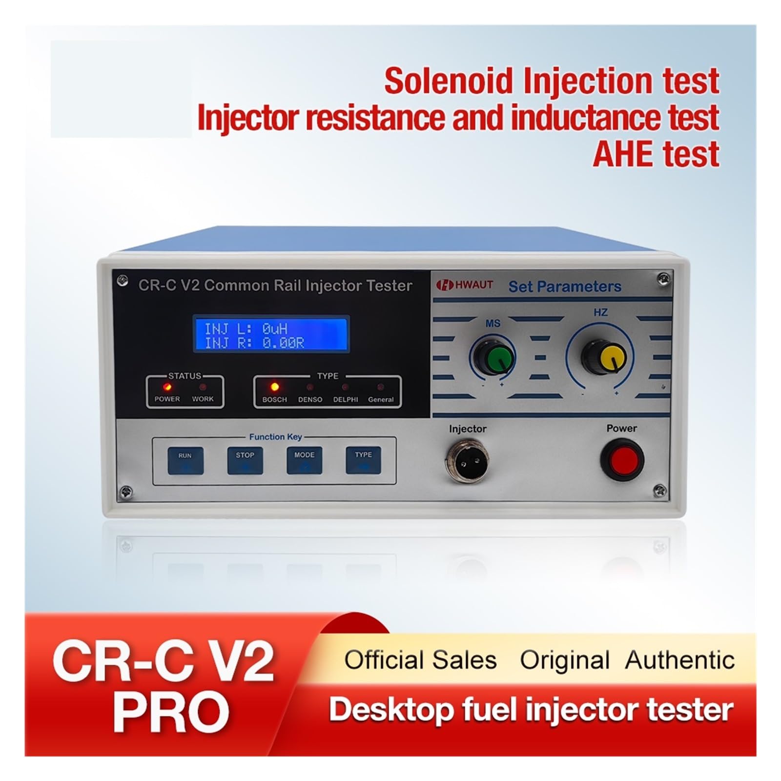 Kraftstoffkompatibel for Diesel CR C V2 PRO Common Rail Injektor Tester mit AHE Dynamischer Hubtest Cr-c Injektor Tester Kompatibel for Bosch Denso Delphi