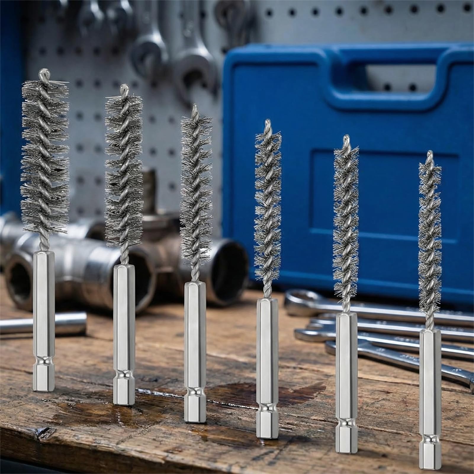 Stainless Steel Wire Bore Brush Set - Rust Removal -7 Stainless Steel Wire Bore Brush Set - Rust Removal -7