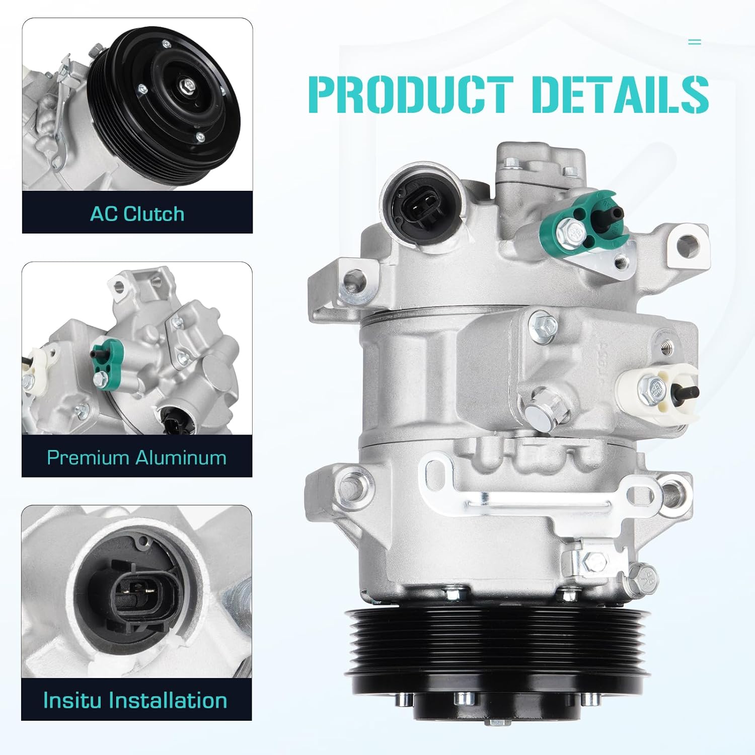 Air conditioner AC Compressor with A/C Clutch Compatible with Toyota Corolla 1.8L 2009 2010, Matrix 1.8L 2009-2011, Compatible with Scion xD 1.8 2008 2009 2010 2011 2012 2013 2014, CO 11210C