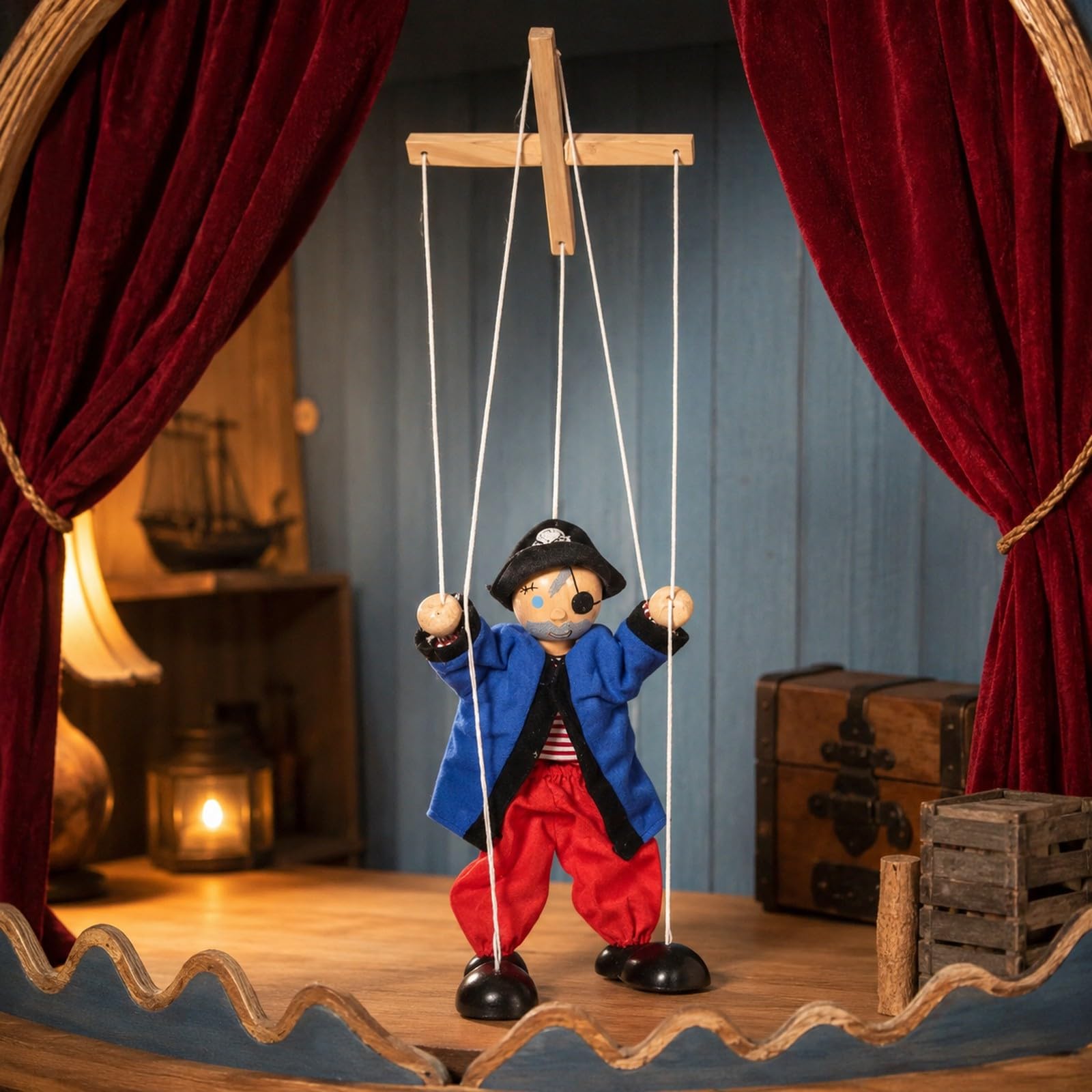 Amazon.com: LUOZZY Pirate Marionette Puppet Wooden Marionette Toy