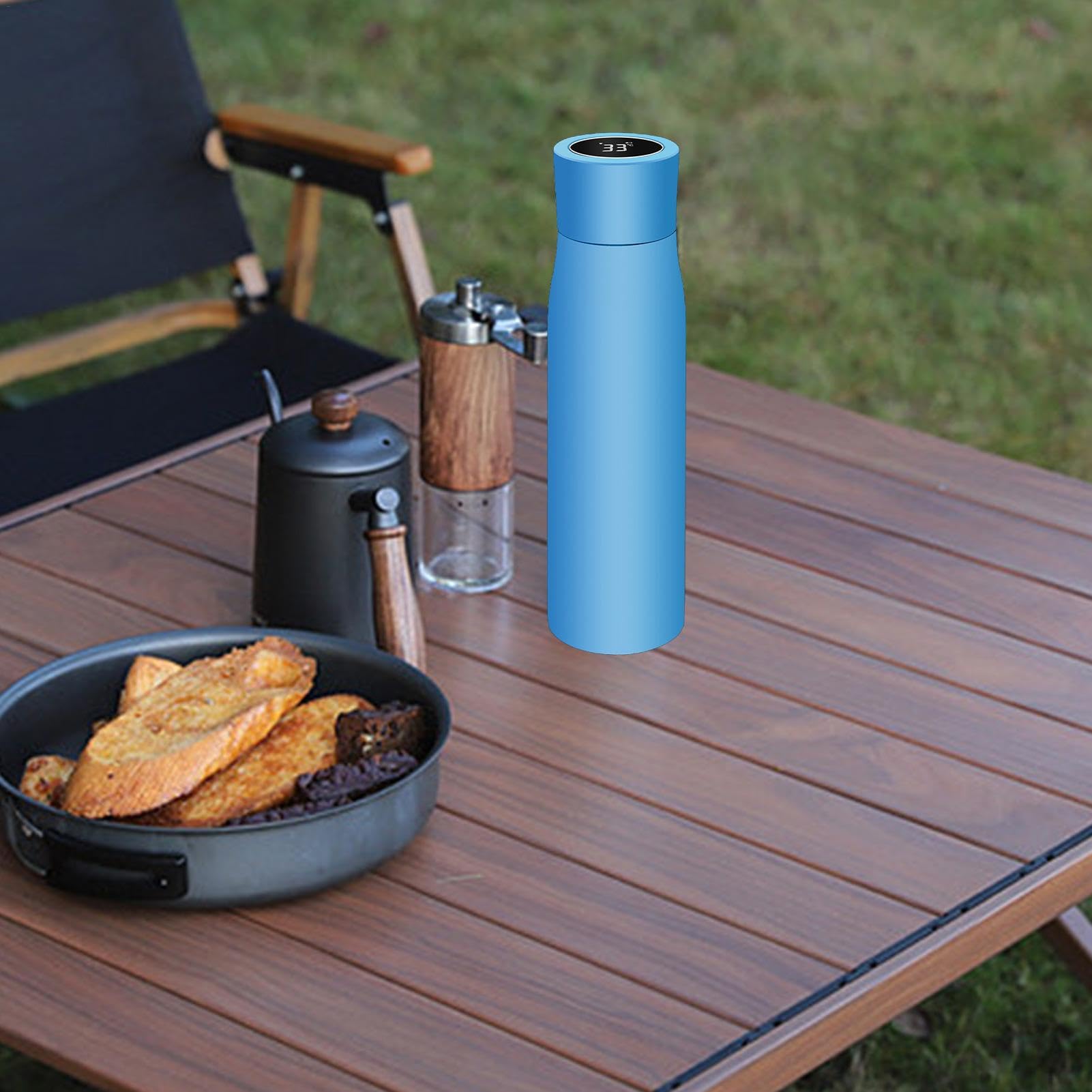 Intelligente Wasserflasche mit Erinnerung an das Trinken von Wasser – | Wasserflaschen aus Edelstahl, Thermosflasche mit Temperaturanzeige mit intelligentem Wecker | Flasche aus Edelstahl