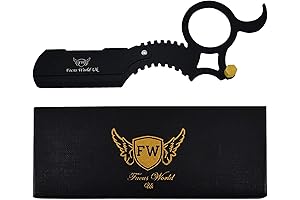 Barber straight wet shaving ring razor