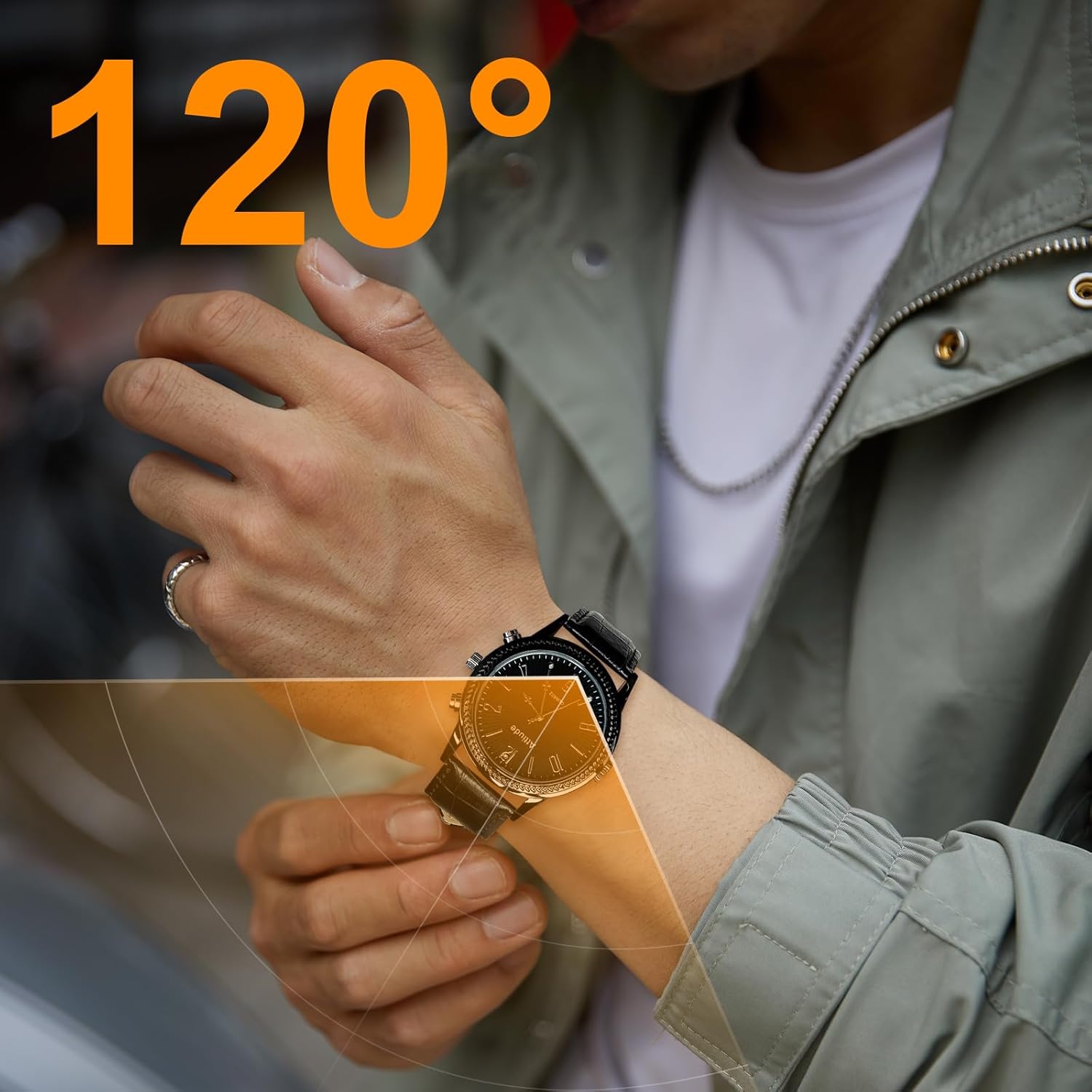 1080P HD Camera Watch with 16GB Memory Card, SpyConnected to Computer to Read Data, Hidden Spy Camera Watch Used for Home Indoor and Outdoor Security, No Need WiFi Cam