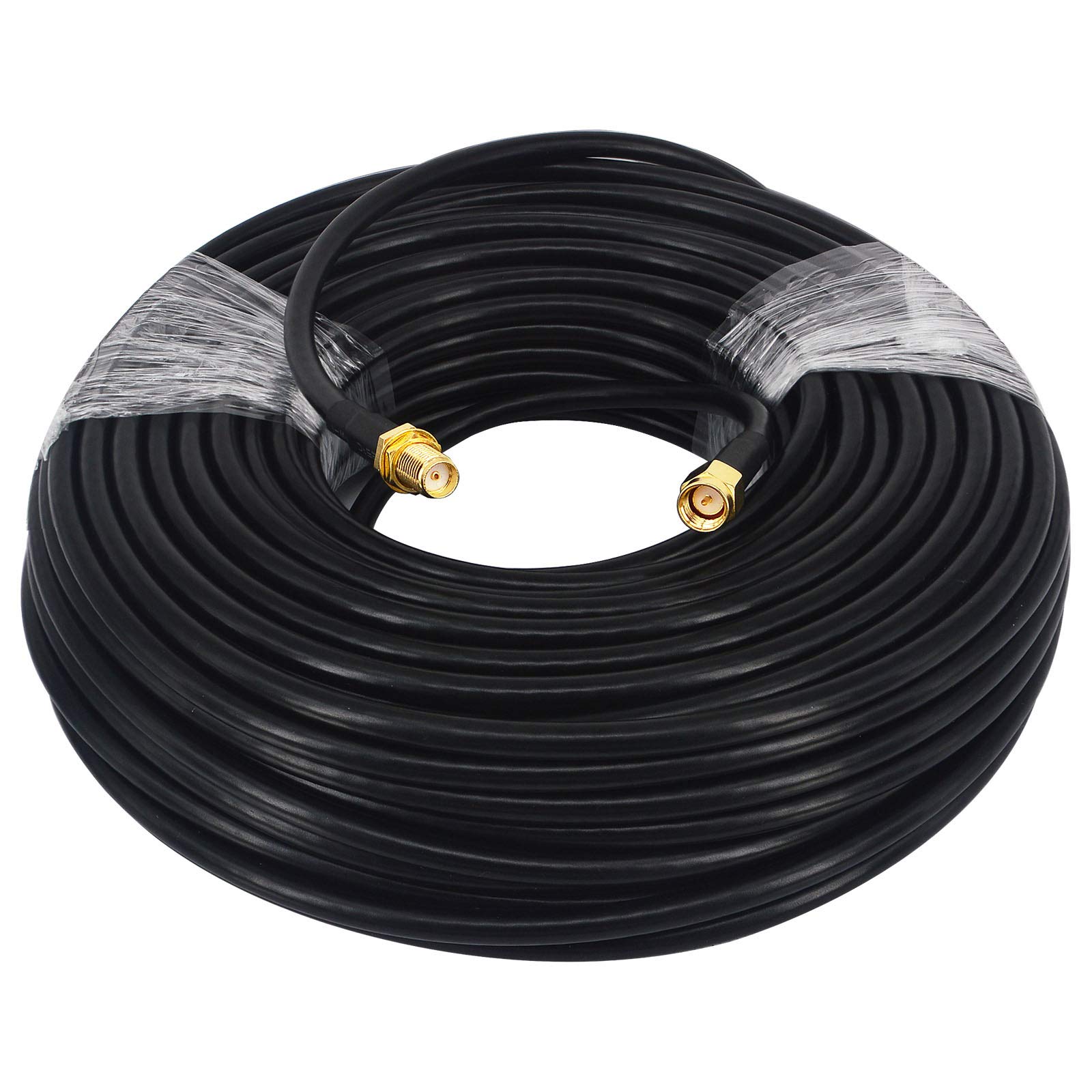 Cable SMA Macho Hembra 25 Metros RG58 50 Ohms Extensión de Baja Pérdida para Antena WiFi, Enrutador 3G 4G LTE, LAN Inalámbrico, GPS (No para TV)