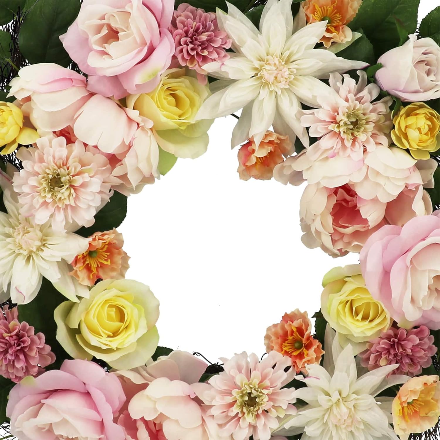 Ashland 24" Hydrangea & Ranunculus Mix Wreath, Spring Floral for Crafting and Home Decor