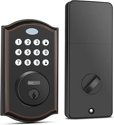SERRURE DE PORTE Noire Monocylindre Facile ?? Utiliser Avec Poign??es