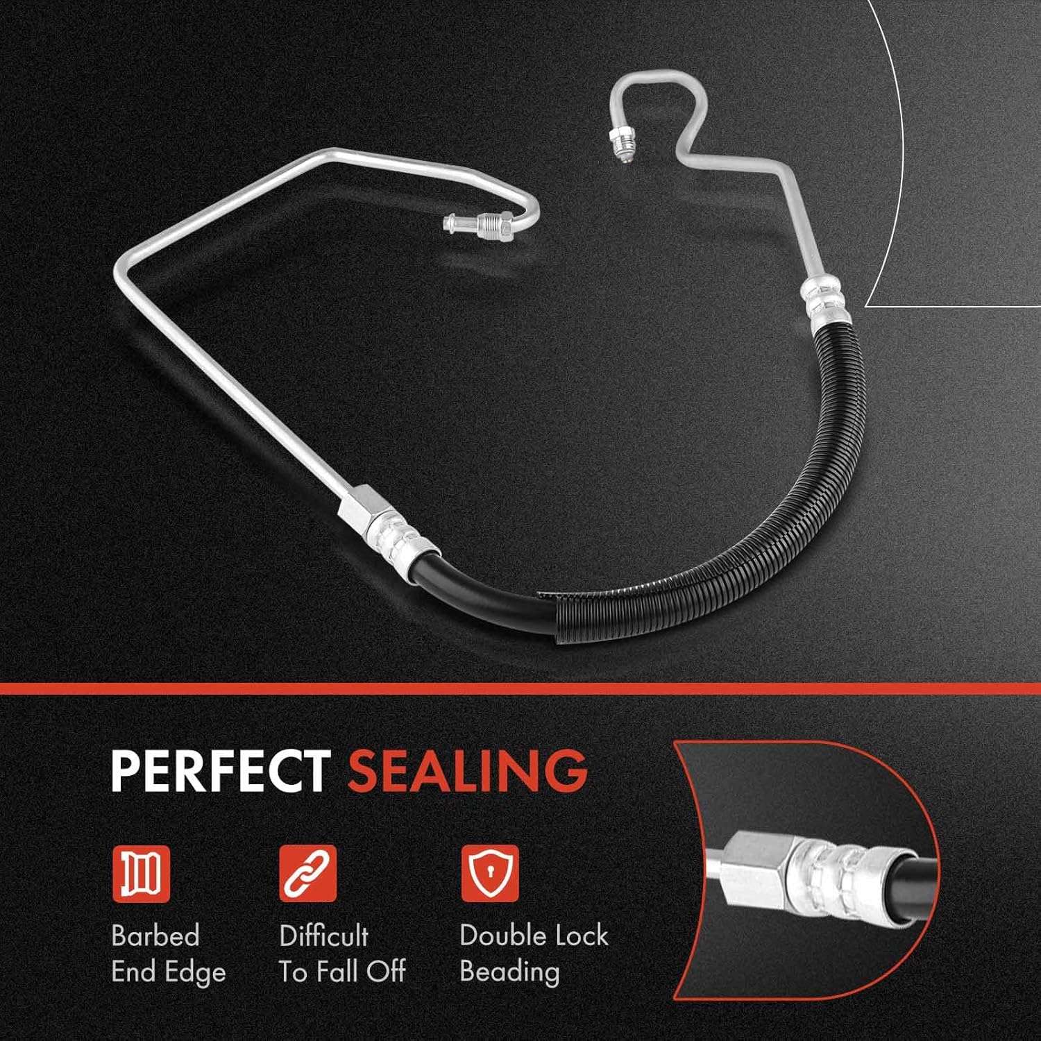 A-Premium Power Steering Pressure Hose Line Assembly Compatible with Chevrolet Express 1500 2006-2014, Express 2500 2006-2014, Express 3500/4500 & GMC Savana 1500, with O-ring, Pump to Rack/Gear