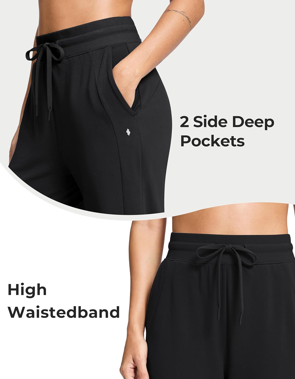 Soothfeel Women's Cotton Sweatpants Lounge Sweat Pants High Waisted Open Bottom Casual Yoga Pants for Women with Pockets - Image 6