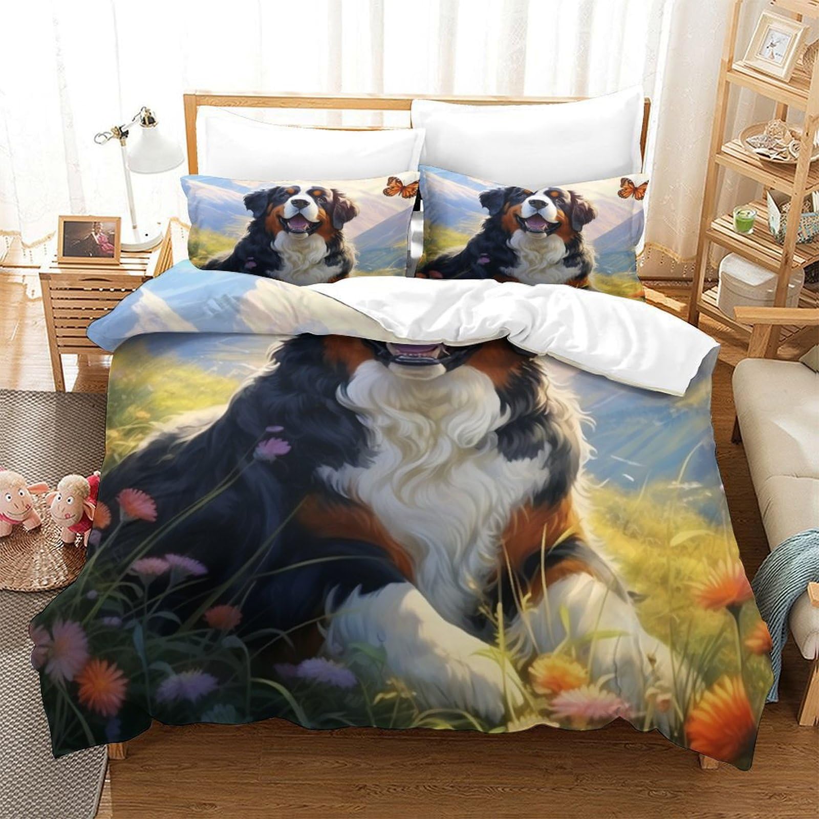 Housse de couette Tibetan Mastiff Super King 260x220 cm avec taies
