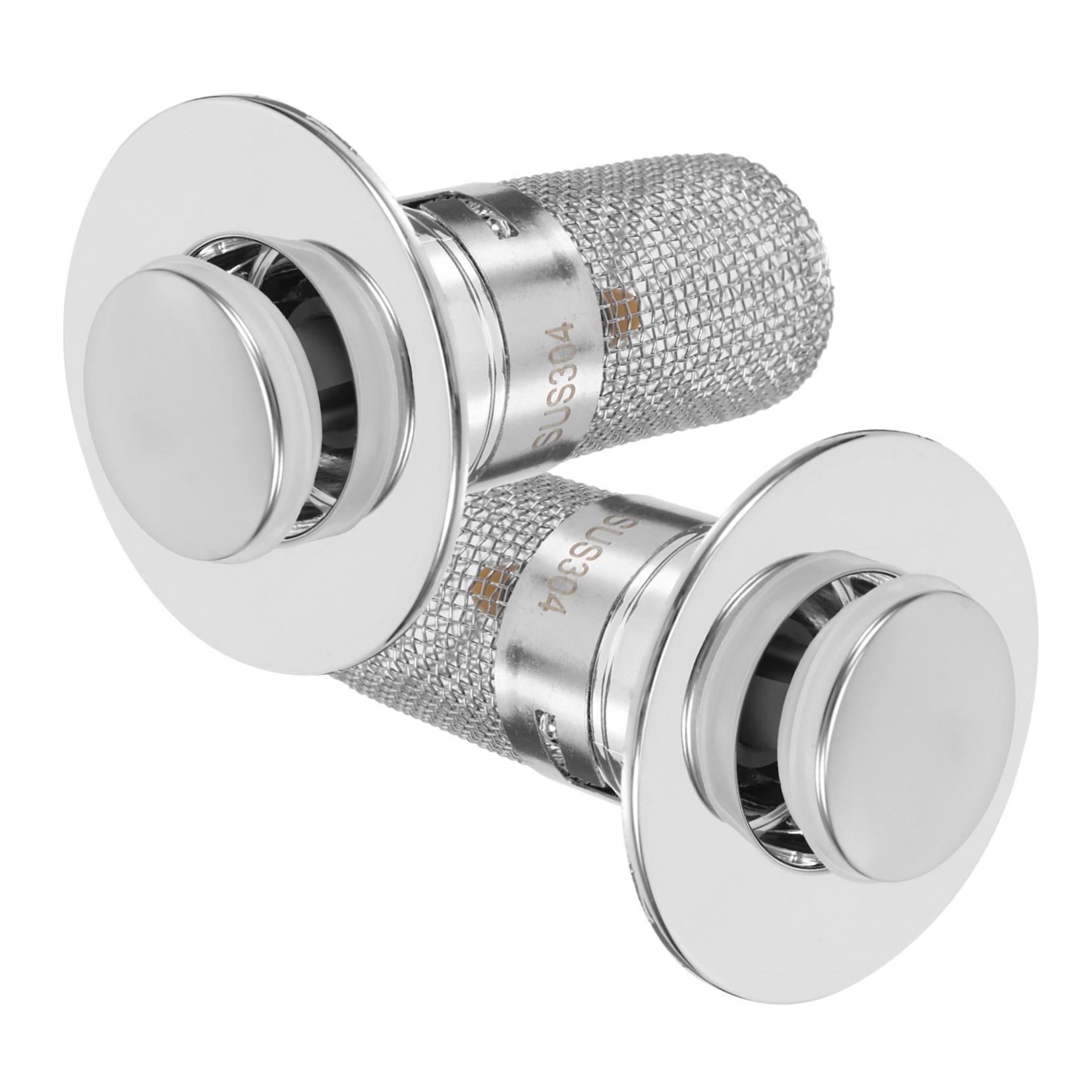 Tapón para lavabo de baño con colador 2.87 pulg ABS pack 2 miniatura 7